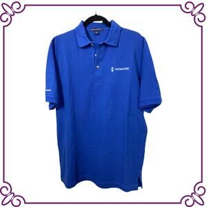 Connect1NG Northrop Grumman Port Authority Blue Cotton Polo Shirt MEDIUM